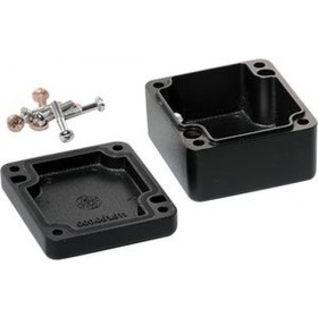 1590Z061BK, Watertight Diecast Enclosure 1590 64.2x58.2x35.4mm Die-Cast Aluminium Black IP54