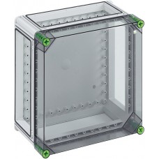 01000201, Spelsberg GTi Series Grey Polycarbonate Enclosure, IP65, IK08, Transparent Lid, 320 x 320 x 179mm