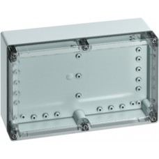 20101201, TG Series Grey Polycarbonate Enclosure, IP66, IP67, Transparent Lid, 252 x 162 x 90mm