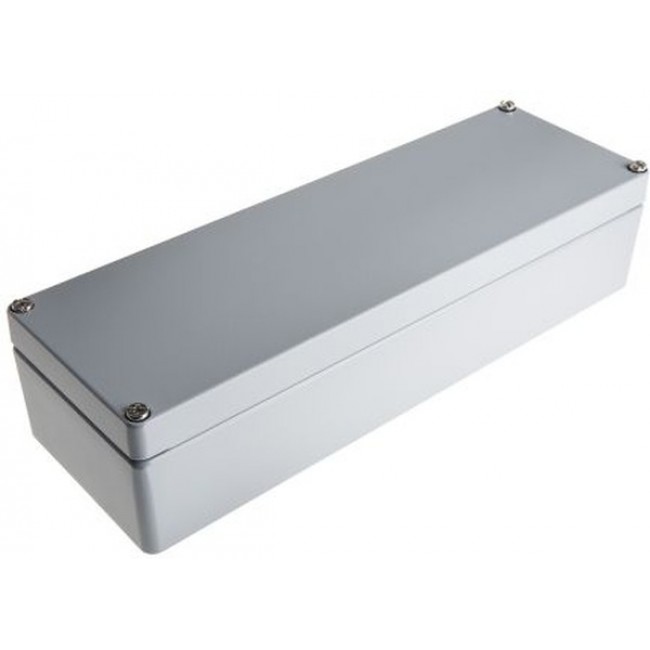 01123608, Aluminium Standard Series Grey Die Cast Aluminium Enclosure, IP66, IK09, Grey Lid, 360 x 120 x 80mm