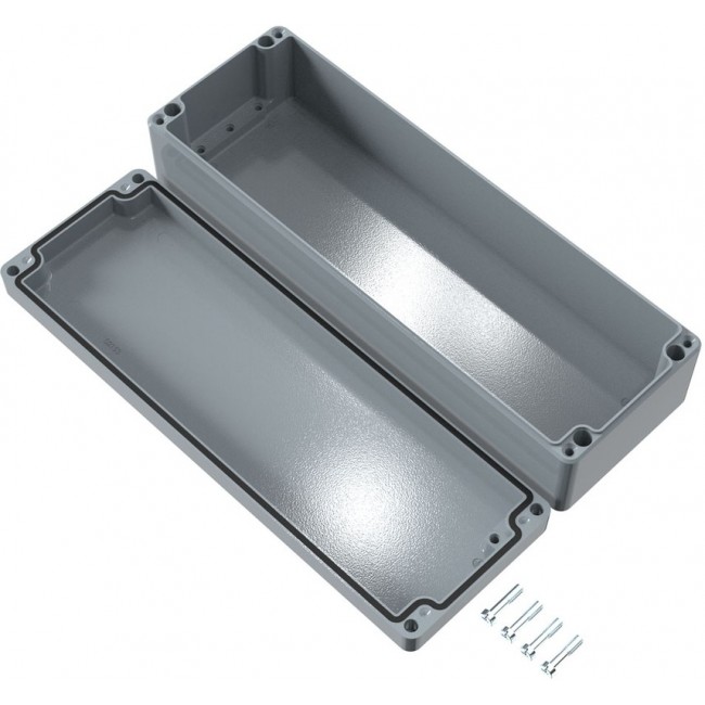 01123608, Aluminium Standard Series Grey Die Cast Aluminium Enclosure, IP66, IK09, Grey Lid, 360 x 120 x 80mm