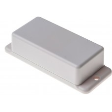 White ABS Enclosure, IP40, Flanged, White Lid, 111 x 45.6 x 27.5mm