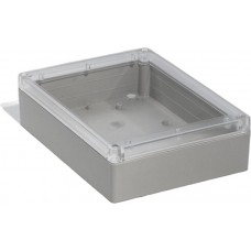 RP1455C, RP Series Light Grey ABS General Purpose Enclosure, IP65, Clear Lid, 220 x 165 x 60mm