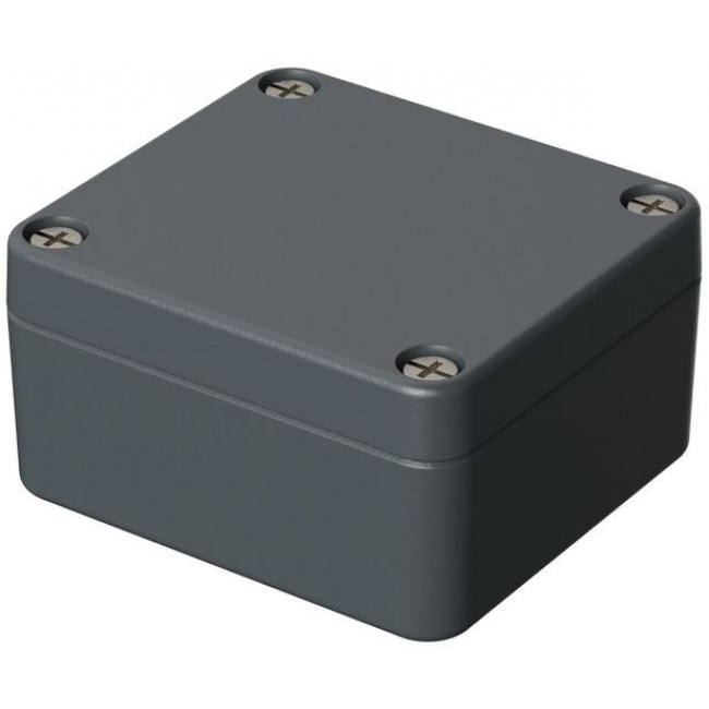 01.060603.0/A101, Euromas Series Grey Aluminium Enclosure, IP66, Grey Lid, 58 x 64 x 34mm