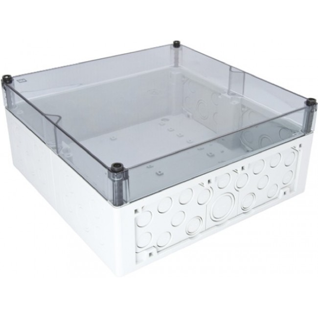 74400201, AKL Series Grey Polystyrene Enclosure, IP65, Transparent Lid, 300 x 300 x 132mm