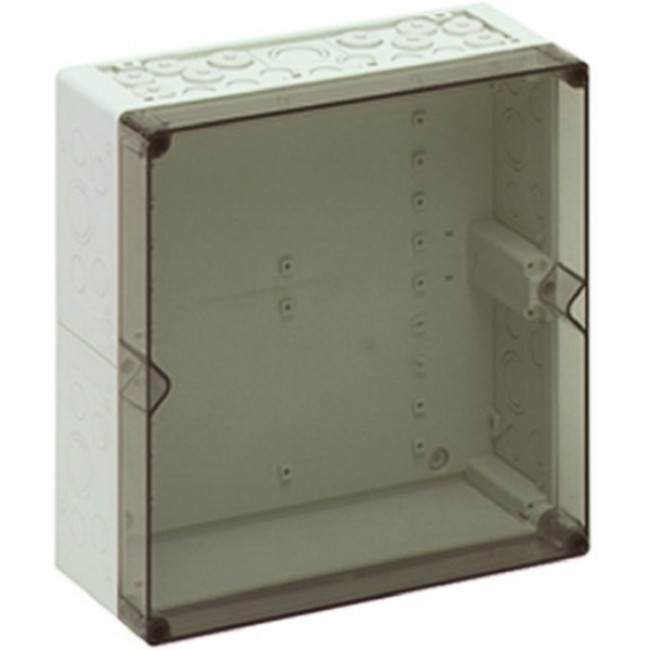 74400201, AKL Series Grey Polystyrene Enclosure, IP65, Transparent Lid, 300 x 300 x 132mm