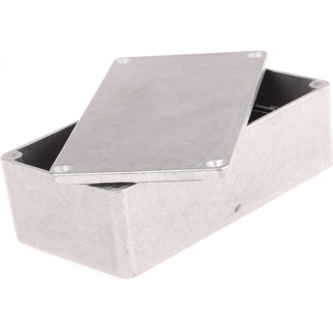 1590WN1, Box Aluminum Unpainted Cover Included 4.724" L x 2.579" W (120.00mm x 65.51mm) X 1.555" (39.50mm)