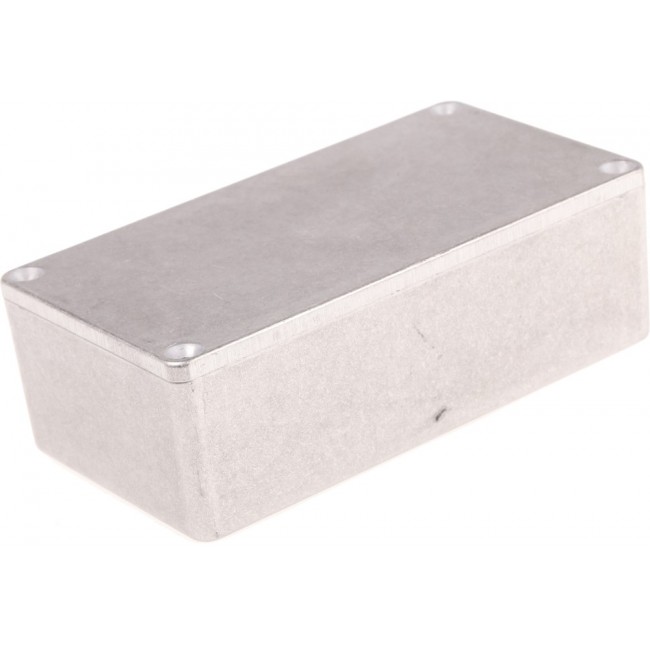 1590WN1, Box Aluminum Unpainted Cover Included 4.724" L x 2.579" W (120.00mm x 65.51mm) X 1.555" (39.50mm)