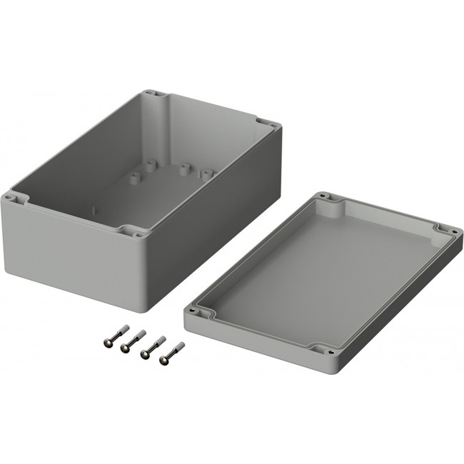 ABS enclosure, (L x W x H) 200 x 120 x 75 mm, light gray (RAL 7035), IP65, 03221000