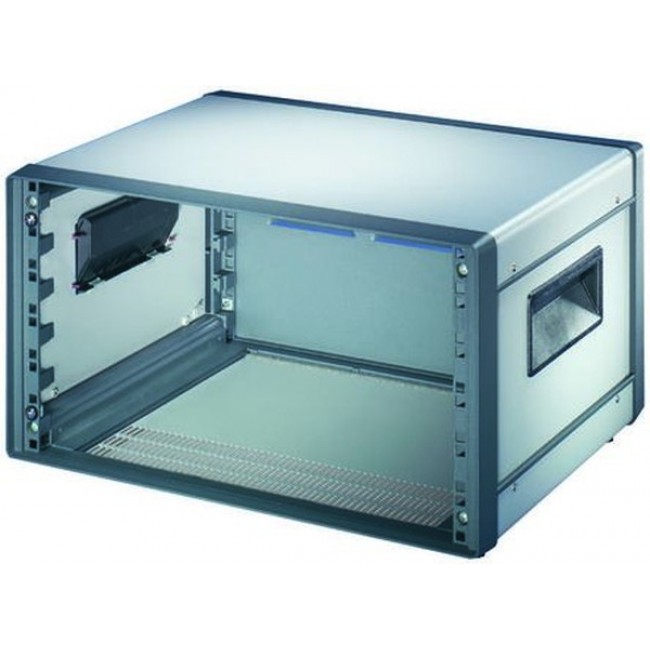 19 inch enclosure, 9 U/84 HP, (W x H x D) 520 x 420 x 400 mm, aluminum, gray, 10225-618