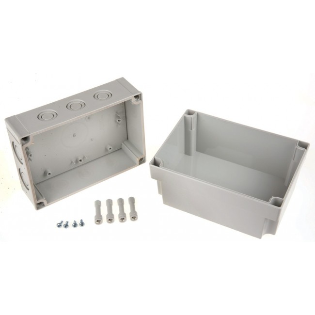 PCM 150/125 G ENCLOSURE, Grey Polycarbonate Enclosure, IP66, IP67, Grey Lid, 180 x 130 x 125mm