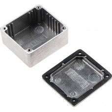 480-C150, 480 Series Silver Die Cast Aluminium Enclosure, IP66, IP67, IP68, Silver Lid, 60 x 55 x 31mm