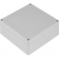 Grey ABS Enclosure, IP65, IK07, Grey Lid, 149.85 x 149.85 x 60mm