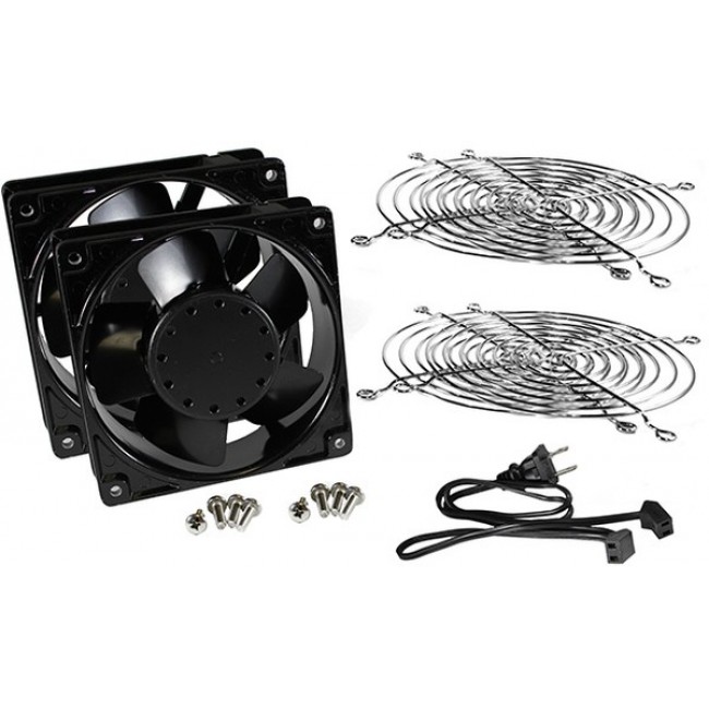 DNFK2AC120, Racks & Rack Cabinet Accessories Dual Fan Kit with Grills/Cord