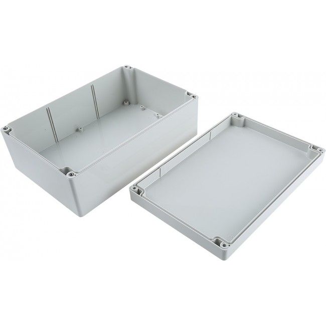 1554VGY, 1554 Series Grey ABS Enclosure, IP66, Grey Lid, 240 x 160 x 90.5mm