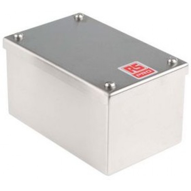 1219694, Adaptable Enclosure Box 85x100x160mm Stainless Steel Silver IP66 / IP69K