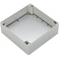 Grey ABS Enclosure, IP65, IK07, Grey Lid, 105 x 105 x 60mm