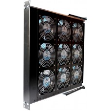 OAT900, Rack Fan Tray, AC, 9 Fans, 990 CFM 19.00" L x 19.00" W x 1.75" H (482.6mm x 482.6mm x 44.4mm)