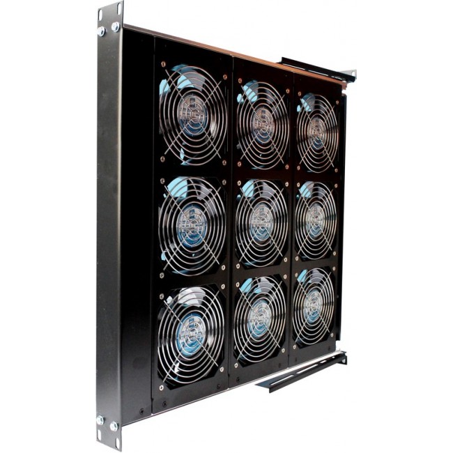 OAT900, Rack Fan Tray, AC, 9 Fans, 990 CFM 19.00" L x 19.00" W x 1.75" H (482.6mm x 482.6mm x 44.4mm)