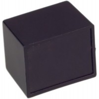 Black ABS Enclosure, IP52, Black Lid, 20 x 16.3 x 14.6mm