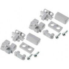 TH A GREY HNGE SET, Grey Plastic Hinges (2 pcs), Incl. mounting screws