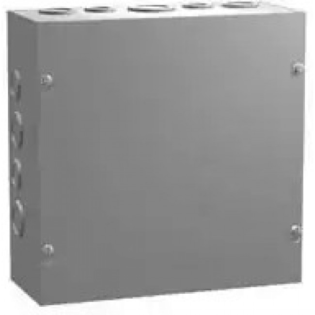 CSKO666, Electrical Enclosures N1 Screw Cover w/KO's - 6 x 6 x 6 - Steel/Gray