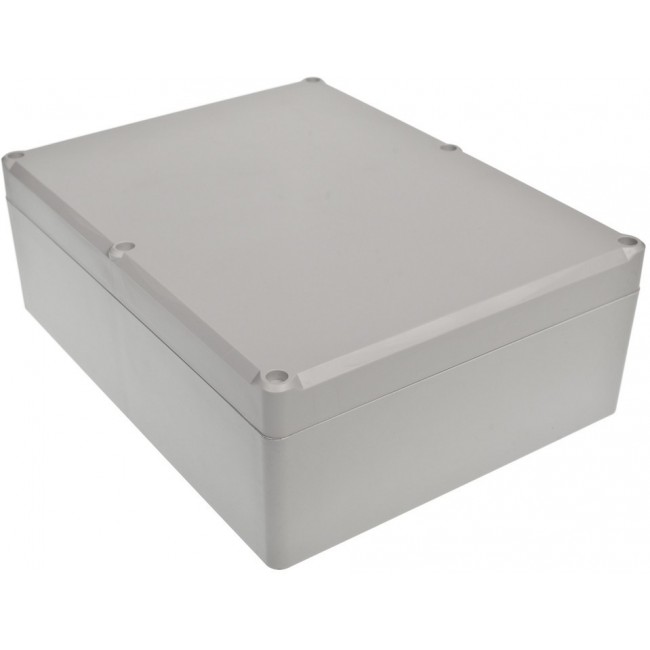 Grey ABS Enclosure, IP67, IK09, Grey Lid, 225 x 174.8 x 81.25mm