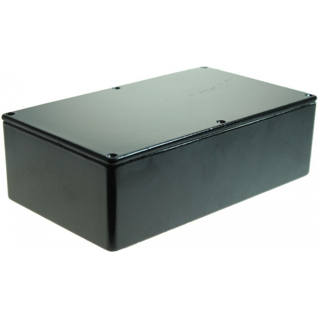 RTM5006/16-BLK, 5000 Series Black Die Cast Aluminium Enclosure, IP54, Black Lid, 192 x 112 x 61mm