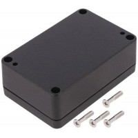 1550Z103BK, Enclosures, Boxes, & Cases Diecast Aluminum Box 3.87x.99x2.54" Black