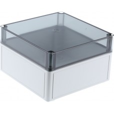 11150701, TK PS Series Grey Polystyrene Enclosure, IP66, Transparent Lid, 182 x 180 x 111mm