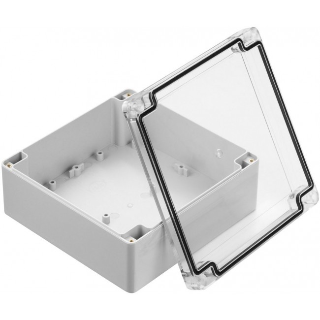 Grey ABS, Polycarbonate Enclosure, IP67, IK07, 149.85 x 149.85 x 60mm