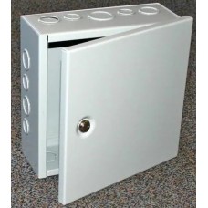 JBH-4961-KO, Smooth Gary Steel Wall Mount Junction Box - External 10 x 10 x 6 Inches - Internal 9.88 x 9.88 x 5.88 Inches