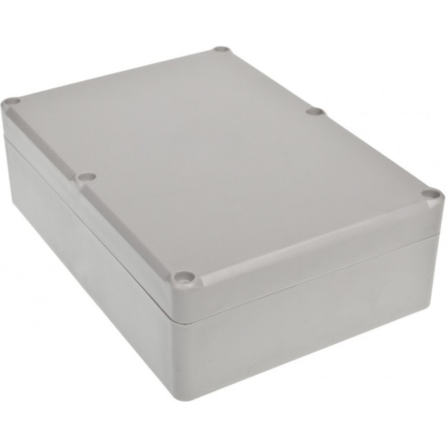 Grey ABS Enclosure, IP67, IK09, Grey Lid, 176.8 x 125.95 x 56.65mm