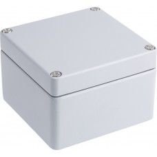 Grey Die Cast Aluminium Enclosure, IP66, Grey Lid, 122 x 120 x 81mm