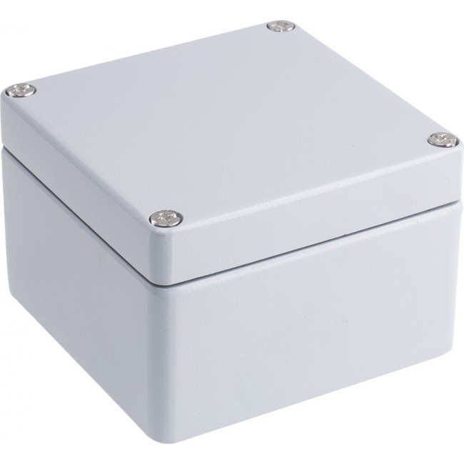 Grey Die Cast Aluminium Enclosure, IP66, Grey Lid, 122 x 120 x 81mm