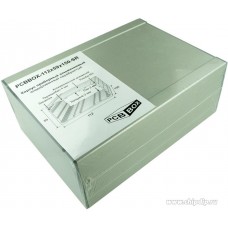 PCBBOX-112x59x150-SR, Корпус приборный алюминиевый анодированный серебристый 112x59x150