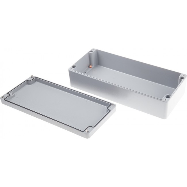 Grey Die Cast Aluminium Enclosure, IP66, Grey Lid, 360 x 160 x 90mm