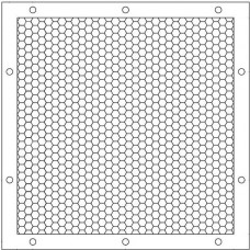 9100-0002-94, EMI Gaskets, Sheets, Absorbers & Shielding EMI Vent Panel 4 X 4