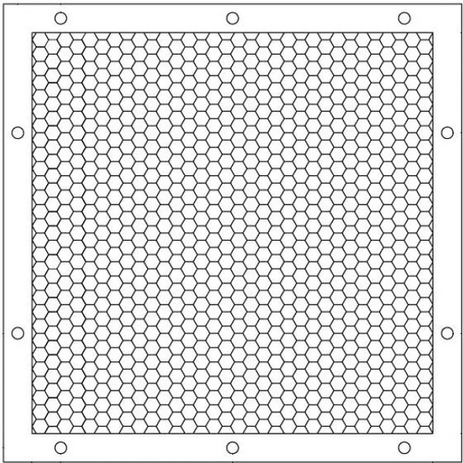 9100-0002-94, EMI Gaskets, Sheets, Absorbers & Shielding EMI Vent Panel 4 X 4