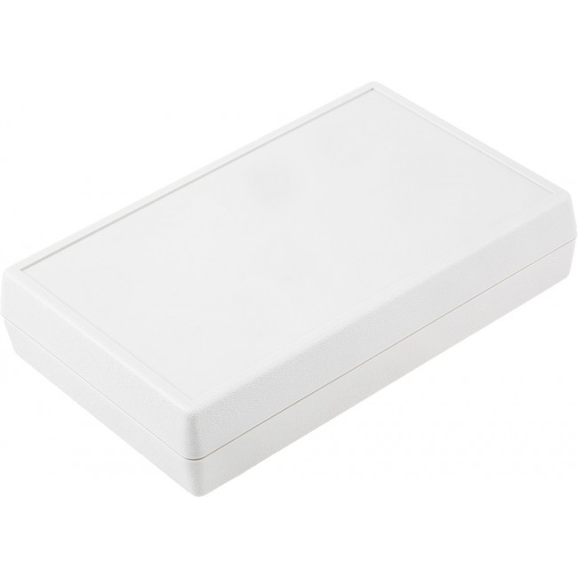 White ABS Handheld Enclosure, Integral Battery Compartment, 146.1 x 91.4 x 32.7mm