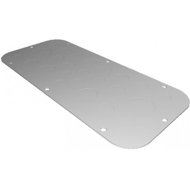 2572100, SZ Series RAL 7035 Steel Gland Plate, 339mm W for Use with AX