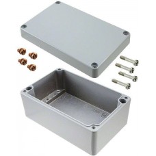 011016080, Box Metal, Aluminum Gray Cover Included 6.299" L x 3.937" W (160.00mm x 100.00mm) X 3.189" (81.00mm)