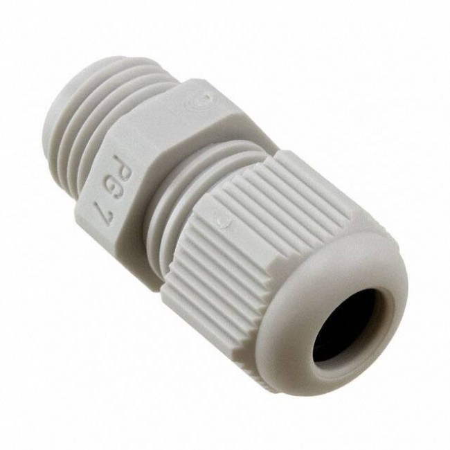 10000100, Cable Gland, 3 ... 6.5mm, PG7, Polyamide, Light Grey