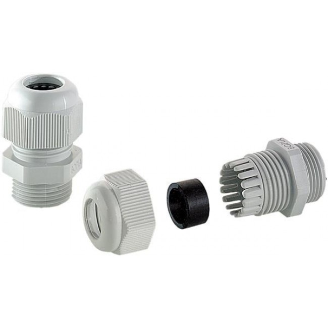 10000100, Cable Gland, 3 ... 6.5mm, PG7, Polyamide, Light Grey