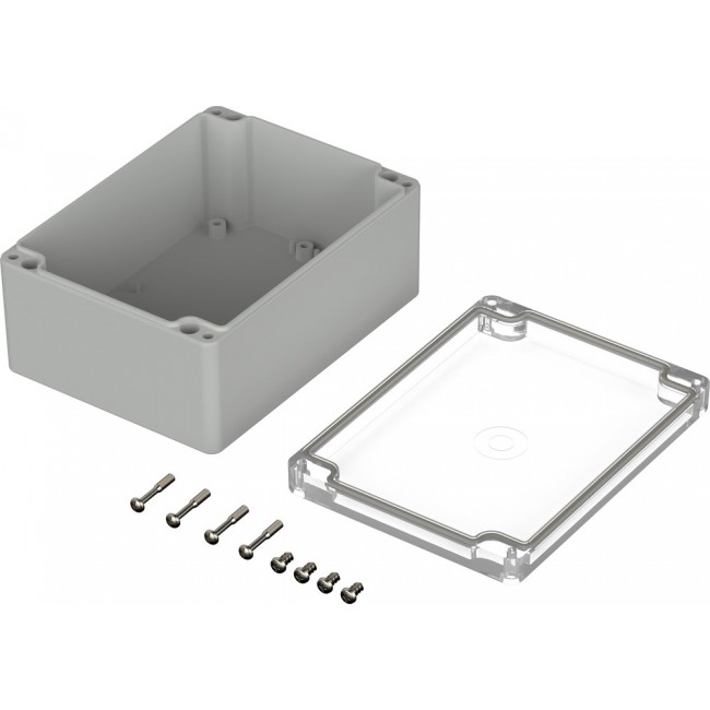 02238300, Euromas Series Polycarbonate General Purpose Enclosure, IP66, 160 x 120 x 75mm