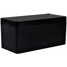 Black Fibreglass Reinforced Polyester Enclosure, IP66, Black Lid, 190 x 75 x 75mm