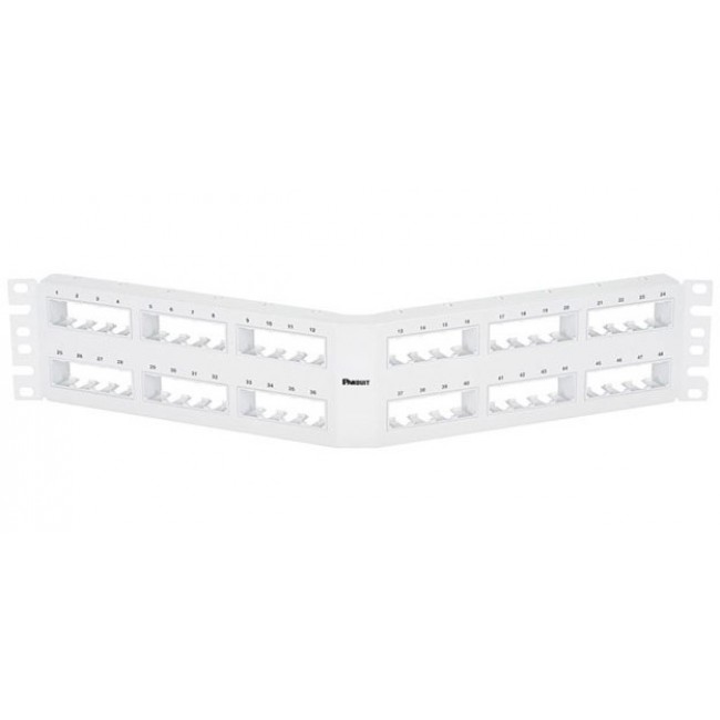 CPPA48FMWWH, MINI COM 48 PORT FLUSH MOUNT ANG