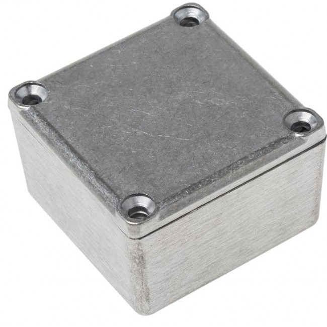 Grey Die Cast Aluminium Enclosure, Grey Lid, 50.8 x 50.8 x 31.8mm