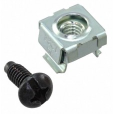 CNWSM6-C, M6 Panduit Screw with Cage Nuts are ideal for square-hole equipment rails on 4 post racks and cabinets. Cage nuts ...