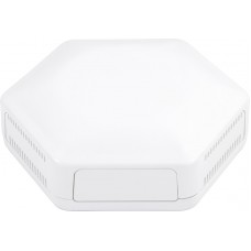 CBHEX1-42-WH, HexBox IoT Enclosure with 4 Solid and 2 Vented Panels 130x146x45mm White ABS IP30 / IP40